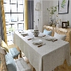 Solid Beige and Gray Color Concise and Simple Home and Outdoor Table Cover Cloth