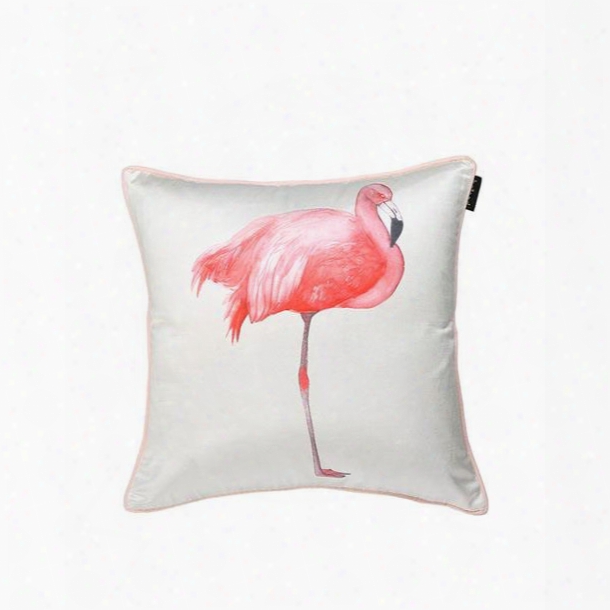 Splendid Pink Flamingo Print Decorative Throw Pillow Case