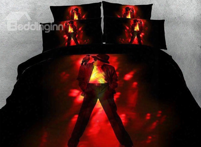 Stunning 3d Male Dancer Print 5-piece Comforter Sets