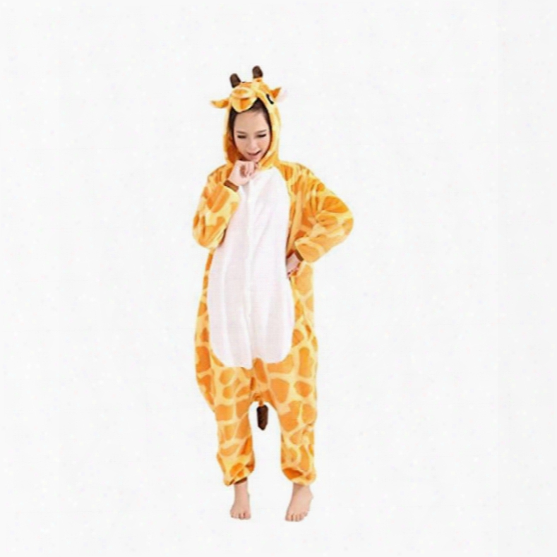 Animal Cosplay Costume Giraffe Unisex Adult Pajamas