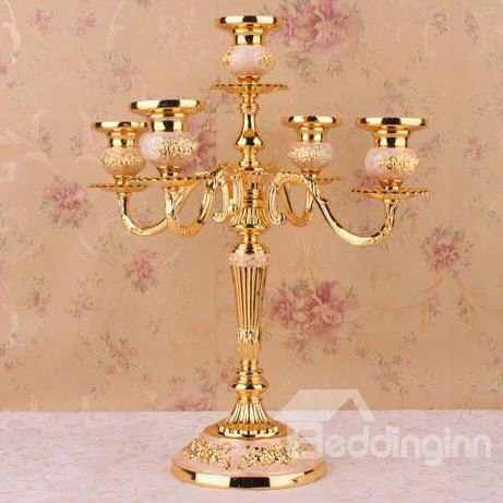 Best Selling Fashion Luxury European 5-heads Wedding Candle Holders