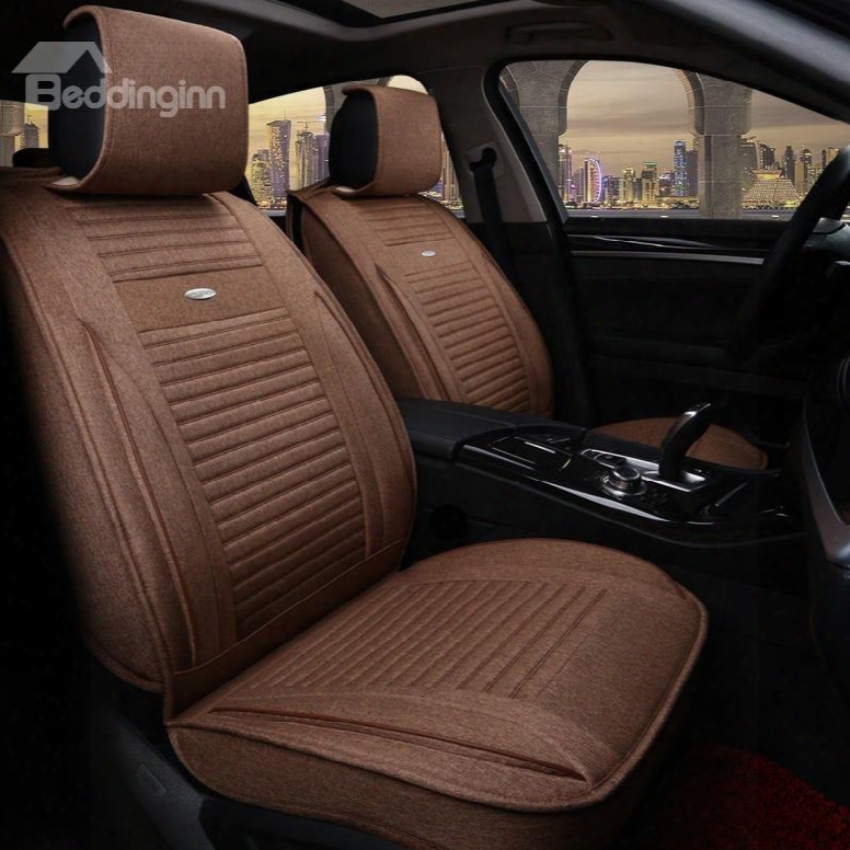 Colorful Simple No Electrostatic Flax And Natural Fibers Car Seat Cover