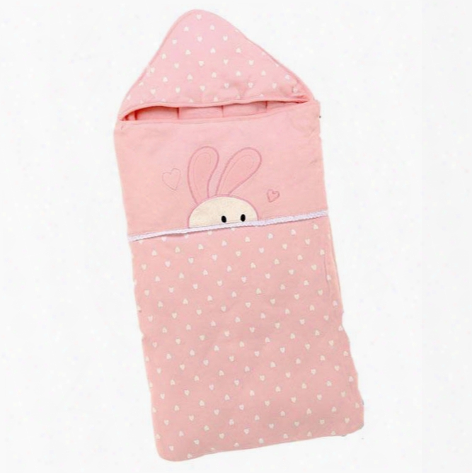 Cozy Sweet Pink Rabbit Design Baby Quilt