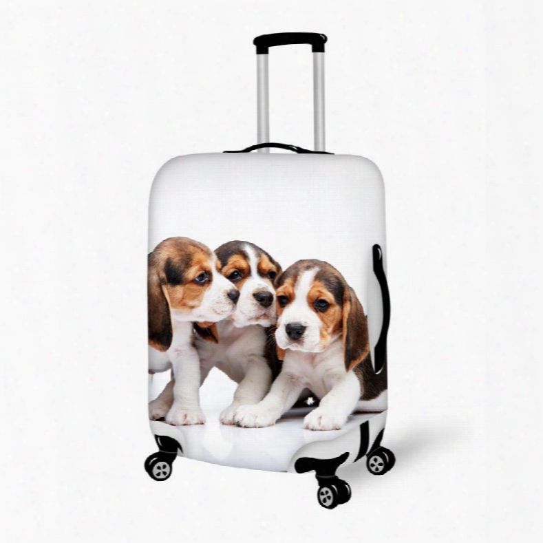 Cuddly Puppy Dog Pattern 3d Panited Luggage Cover