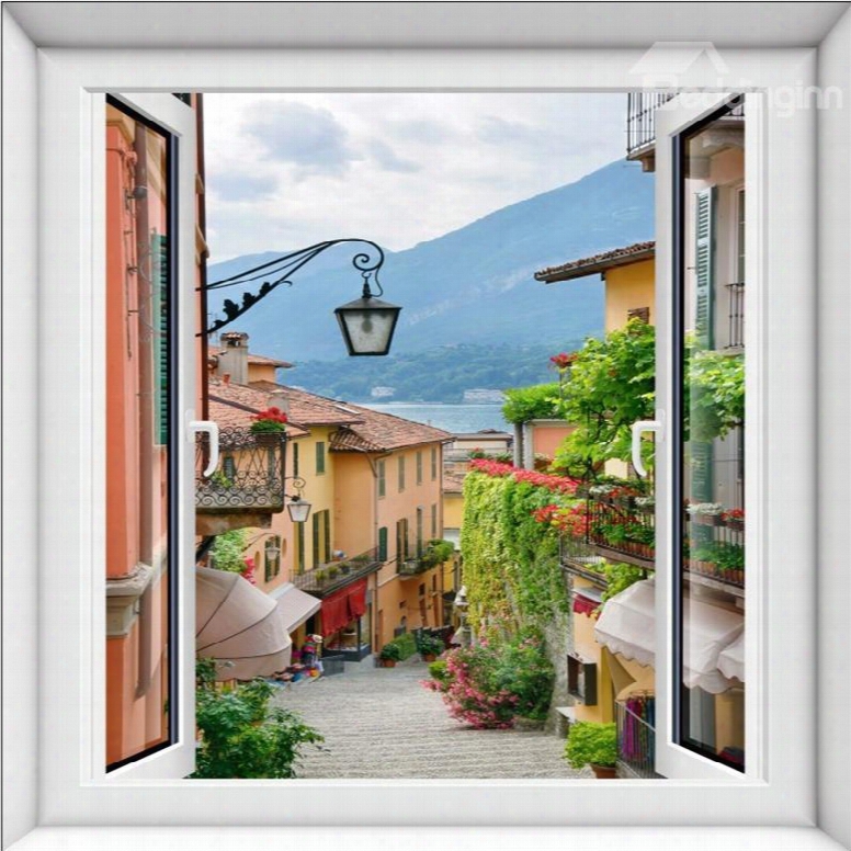 Europan Small Town Scenery Pattern Design Decorative 3d Wall Stickers