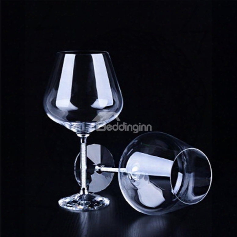 European Style Red Wine Cup With Diamonds High-grade Burgundy Wine Cup