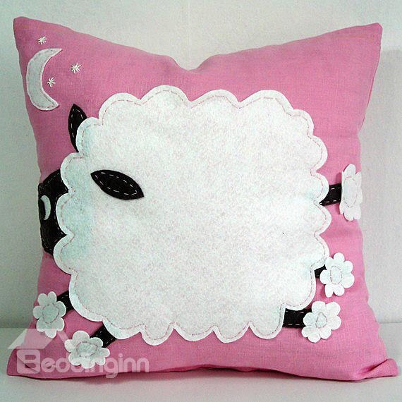 Gorgeous Snow Happy Sleep Pink Background Pattern Throw Pillow