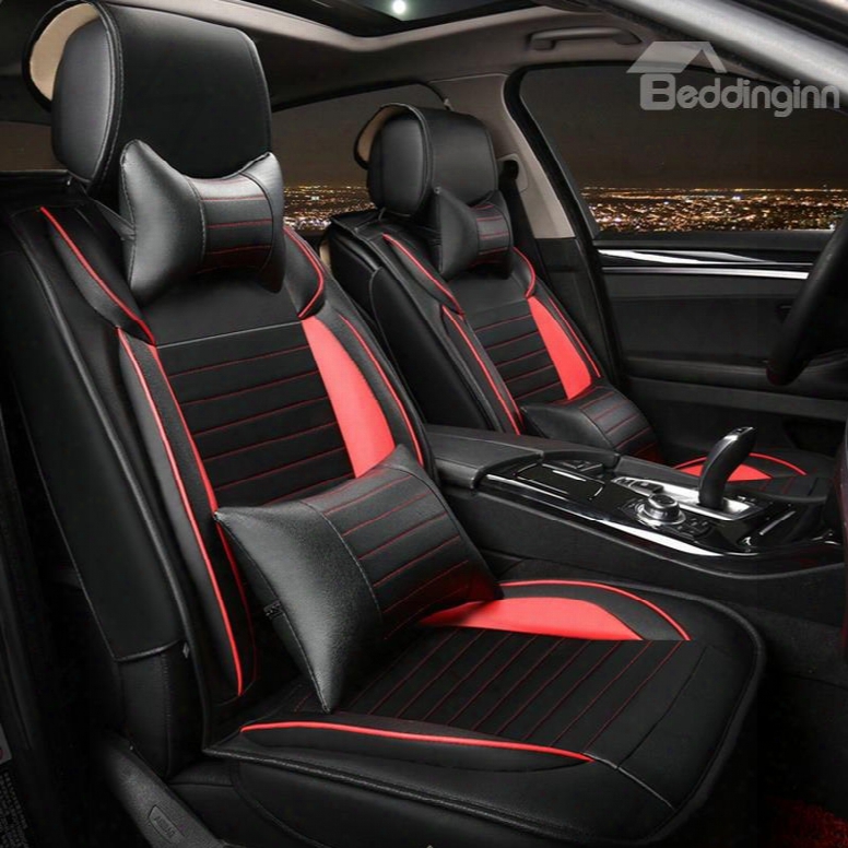 Luxurious Business With Sport Style Design Five Leather Universal Car Seat Cover
