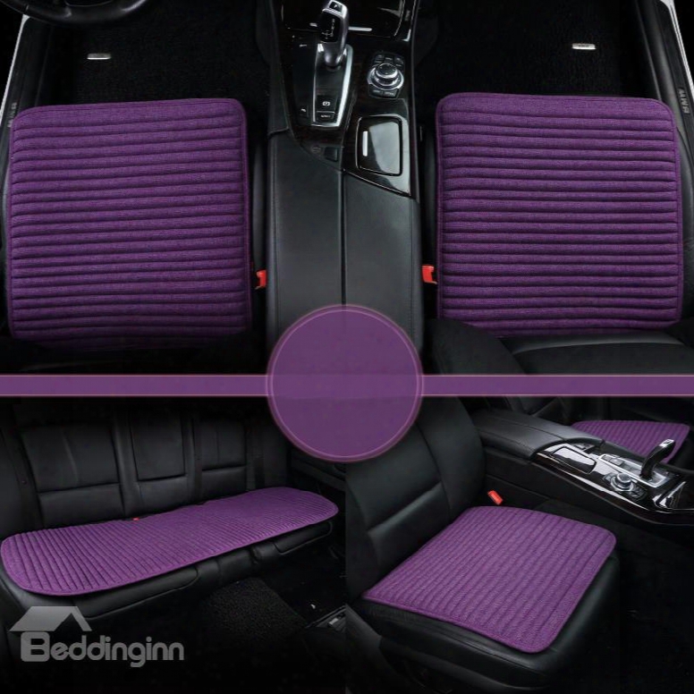 Luxury Purple Style Durable Pet Material 3-pieces Universal Car Seat Mat