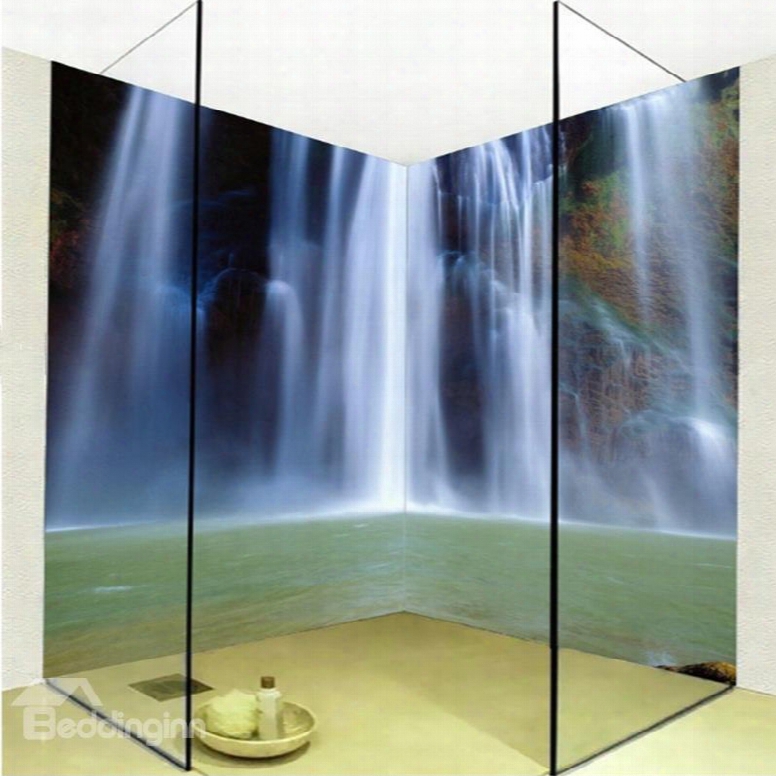 Natural Creative Waterfall Pattern Design Waterproof Splicing 3d Bathroom Wall Murals