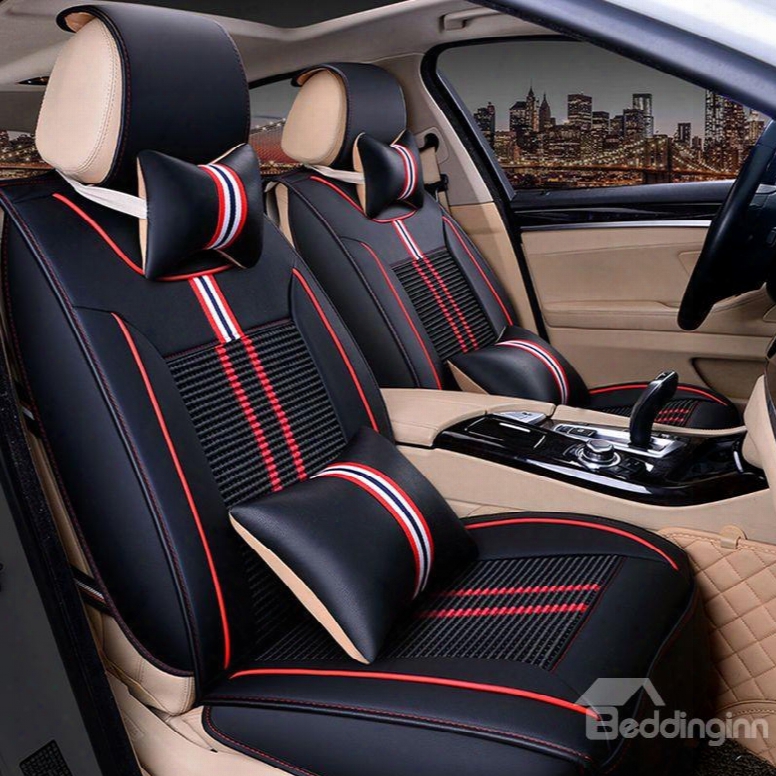 Permeability Beautiful Color Ice Silk And Rayon Luxurious Car Seat Covers