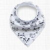 12*12in Fox Printed Simple Style Cotton White Baby Bib