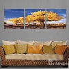 Amazing Yellow Tree 3-Pieces of Crystal Film Art Wall Print