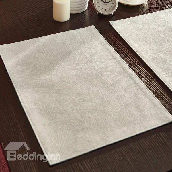 Pure Color Modern European Style Stain Resistant Washable Decorative Table Placemat