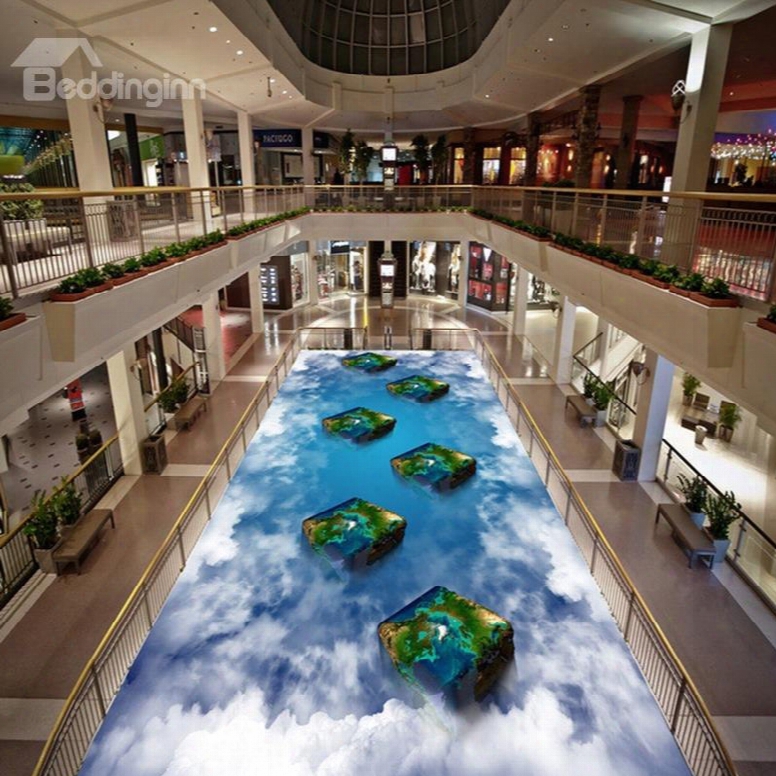 Special Fancy Three-dimensional Cube In The Cloud Pattern Decorative 3d Floor Murals