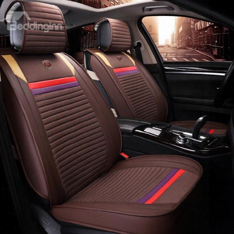 Sports Style Durable Modeling Color Blocking Universal Car Seat Covers