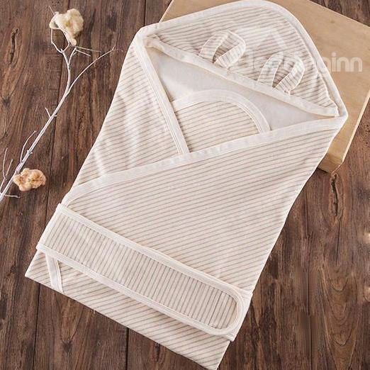 Super Comfortable Twill Stripes Beige Baby Sleeping Bag