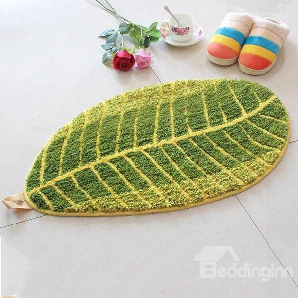 Super Soft Unique Leaf Mould Anti-slip Bath Rug