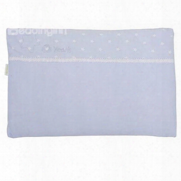 Sweet Little Stars Lace Blue Baby Pillow