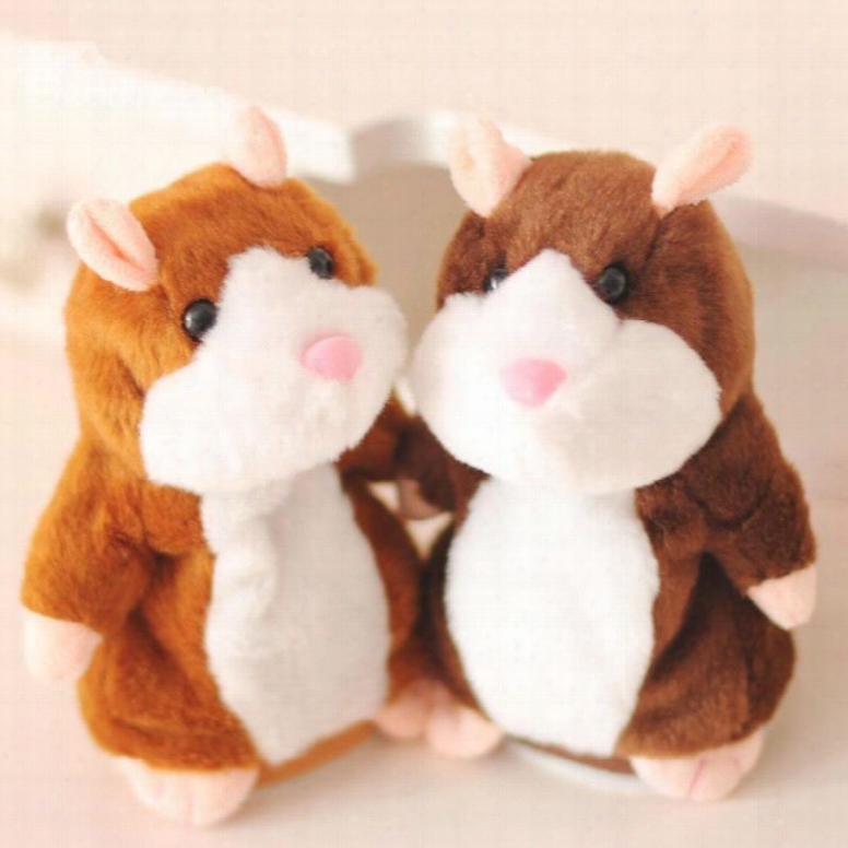 Talking Hamster Repeats What You Say Electronic Pet Talking Plush Toy