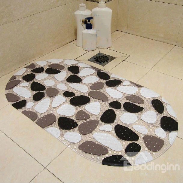 Unique Cobblestone Pattern Pvc Skidproof Bath Rug