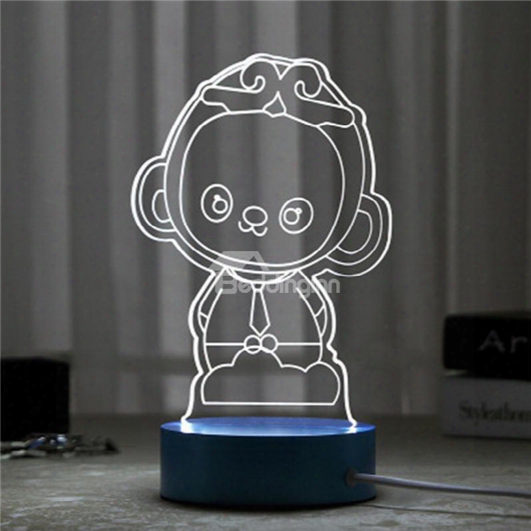 Wonderful Gift Concise And Modern Seven Color 3d Usb Led Night Light
