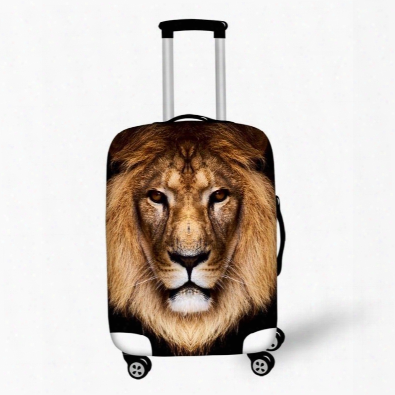 3d Animals Pattern Cool Lion Waterproof Anti-scratch Travel Luggage Cover