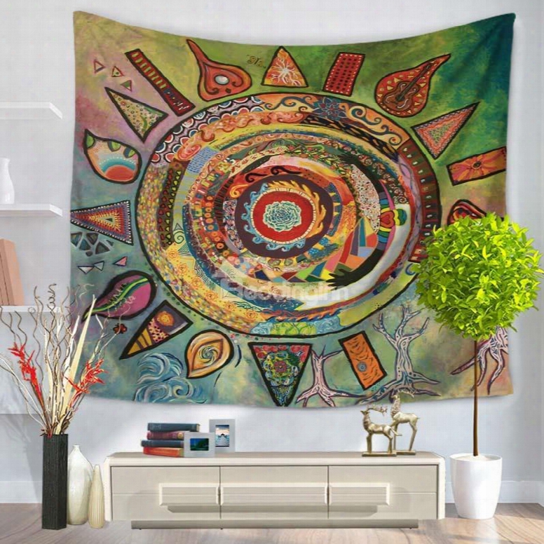 Abstract Celestial Sun Chic Style Decorative Hanging Wall Tapestry