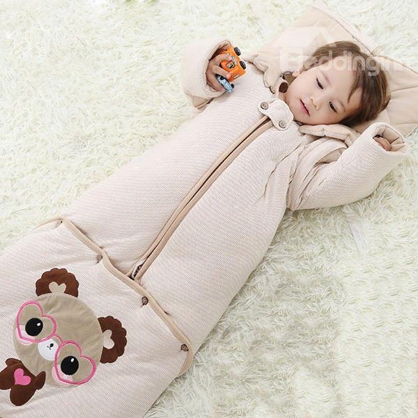 Bright Happy Bear Organic Cotton Baby Sleeping Bag