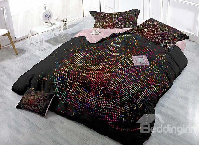 Colorful Polka Dots Circle Design 4-piece Duvet Cover Sets