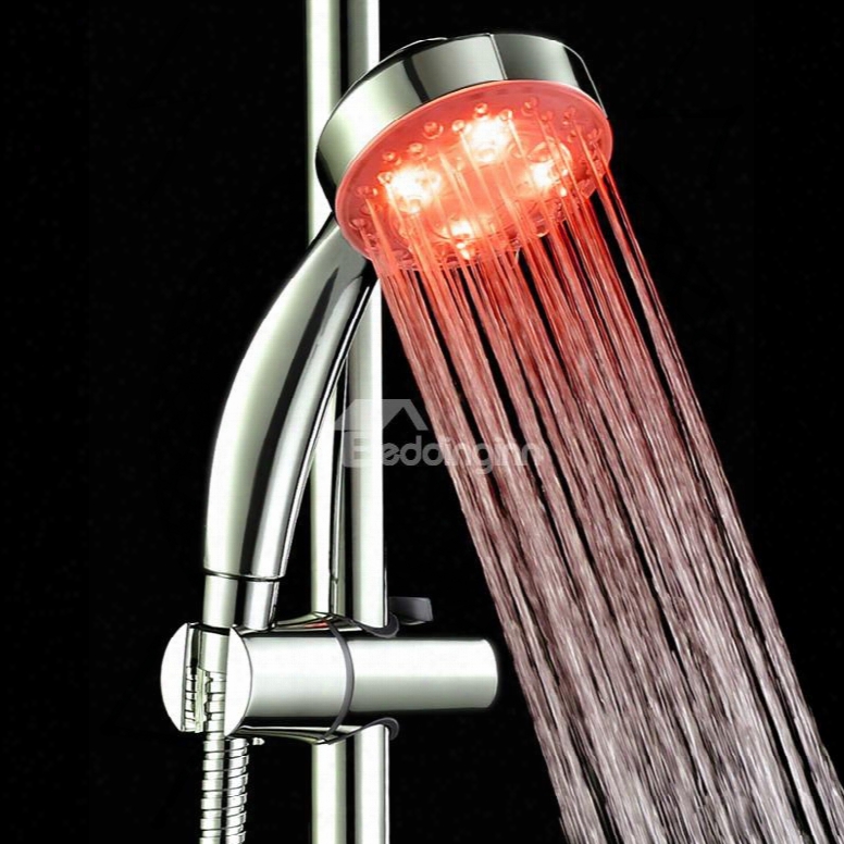 Contemporary Led Color-changing Abs Shower Head Faucet