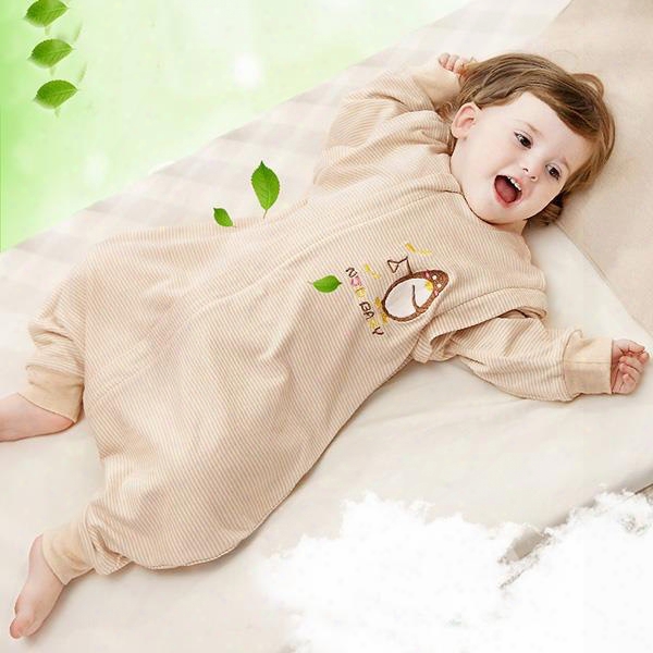 Cute Penguin Embroidered Cotton Baby Sleeping Bag