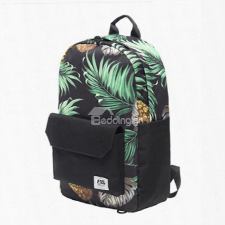 Fashion And Modern Polyester Hawaii Popular Pineapple Printing Men And Women Backpack