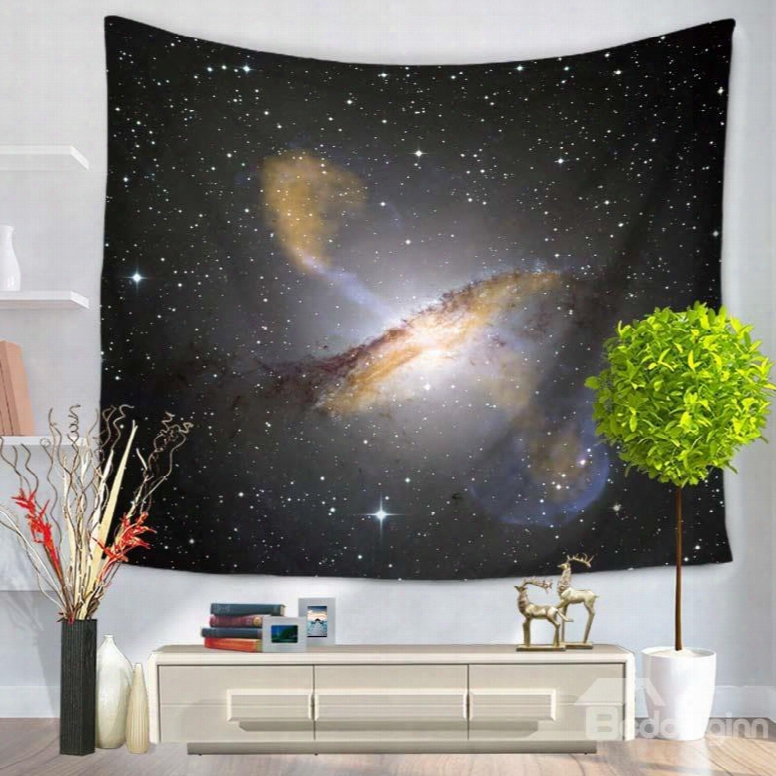 Galaxy Stars And Gray Space Decorative Hanging Wall Tapestry