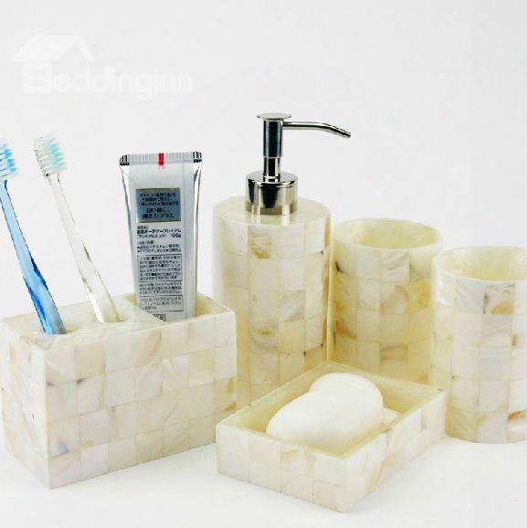 High Grade Stylish Conch Pattern Eco-friendly Resin Bathroom Accessory