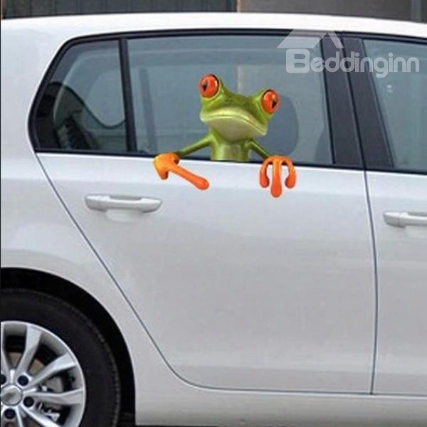 Lifelike 3d Effect Frog Pattern Car Sticker