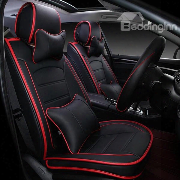 Voluptuous And Classic Colored Design Leatherette Universal Car Seat Covers