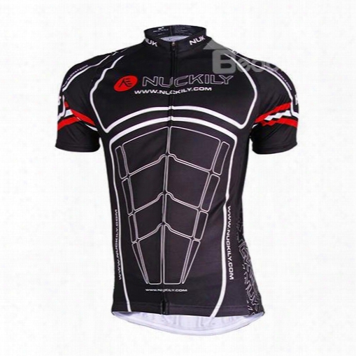 Male Negro Muscle Pattern Breathable Bike Cloth Quick-dry Short Sleeve Cycling Jersey