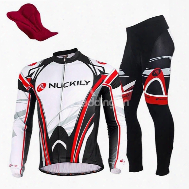 Male Long Sleeve Full Zipper Bike Jersey Sponged Bicycle Pants Quick-dry Cycling Suit