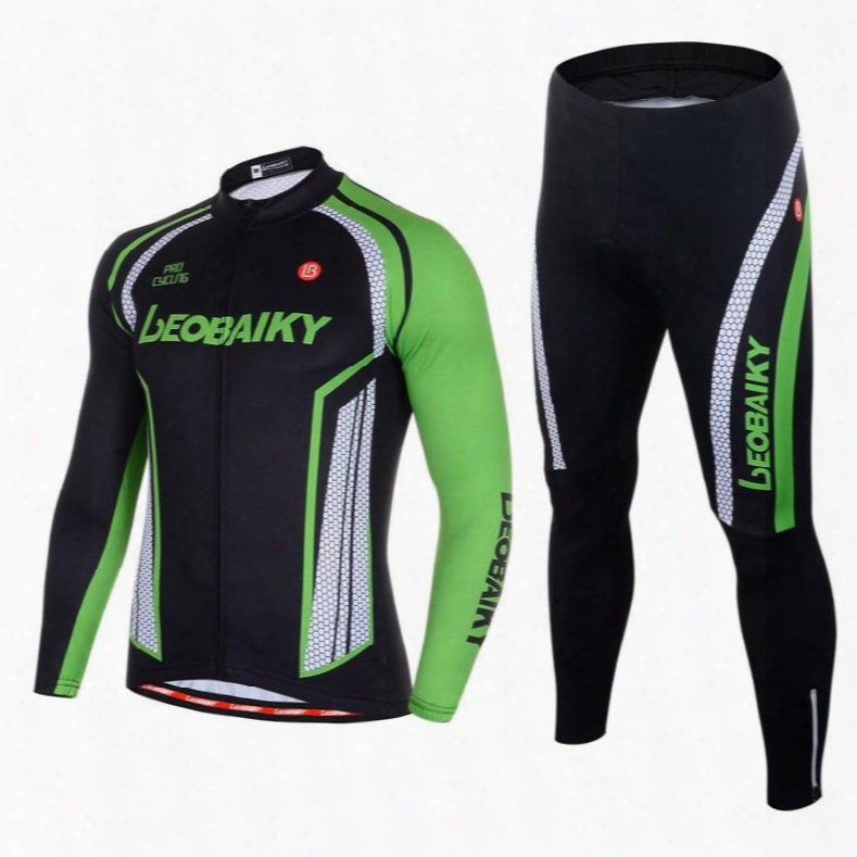 Men's Cycling Clothing Set Breathable Quick Dry Long Sleeve Jersey Vitality