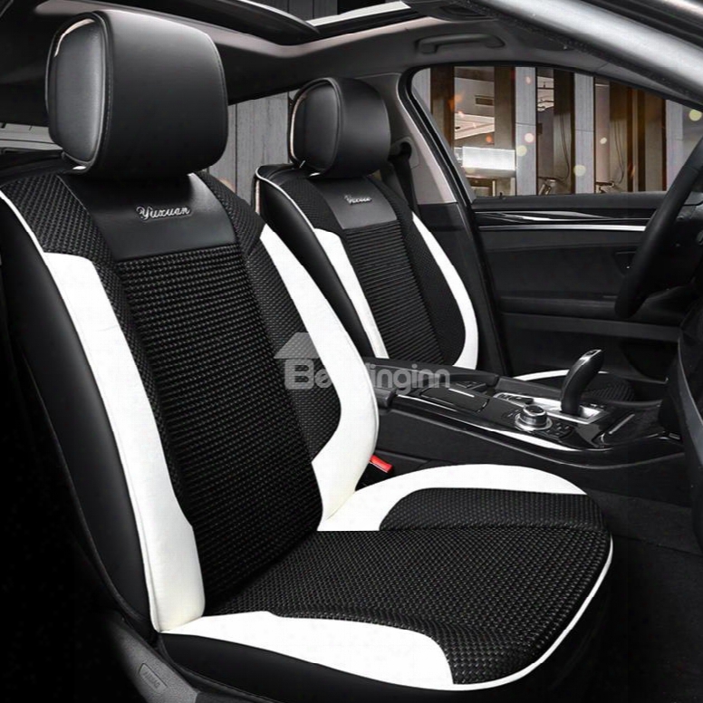 Modernistic Sports Design Contrasting Colors Universal Leather Car Seat Covers