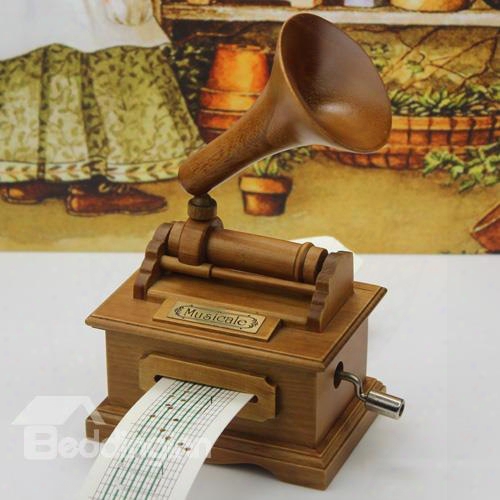 New Arrival A Ntique Gramophone Style Creative Diy Musical Box