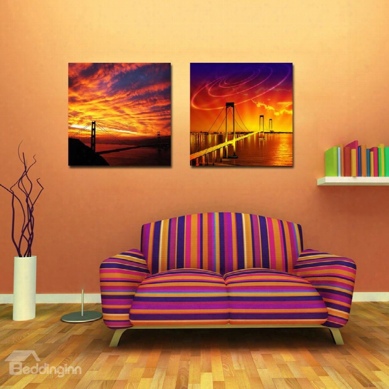 New Arrival Golden Gate Bridge And Colorful Cloud Film Art Wall Prints