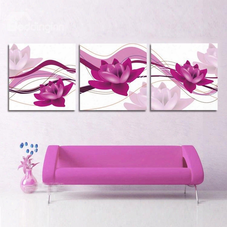 Pink Fragrant And Beautiful Flowers Pattern Film Wall Art Prints