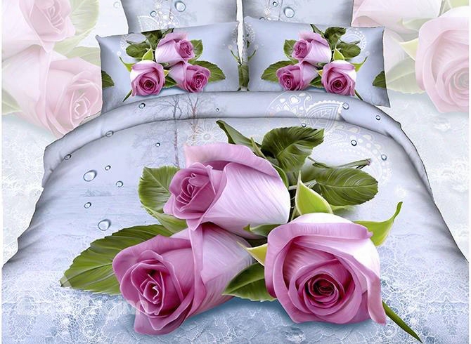 Pretty Romantic Rose 2-piece Cotton Pillow Cases