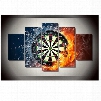 Target in Water and Fire Hanging 5-Piece Canvas Eco-friendly and Waterproof Non-framed Prints