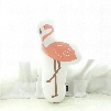 Walking Flamingo Shape Plush White Baby Throw Pillow