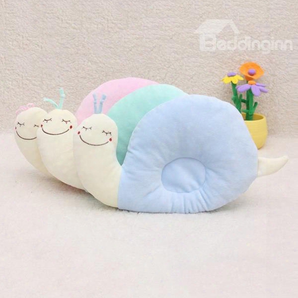 Snail Design Prevent Flat Head Cotton Baby Pillow