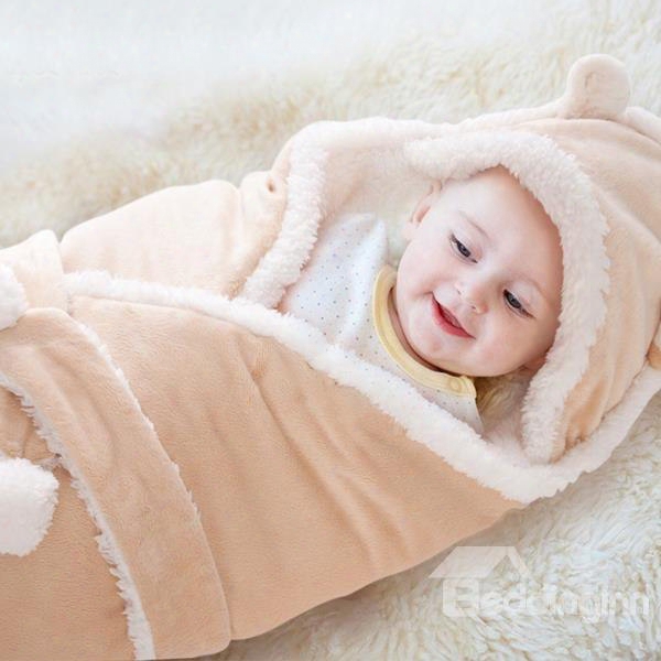 Solid Color Warm And Soft Flannel Baby Blanket