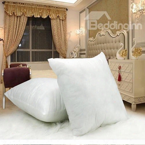 Super Comfy Plain Pure White Polyester Pillow